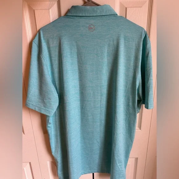 SOLD Men’s Vineyard Vines on the go sankaty polo striped teal - Picture 3 of 5